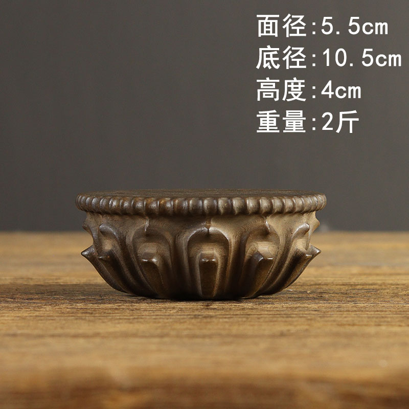 复古中式石雕g青石花瓣莲花座荷花隔热杯垫壶承石头小摆件底座