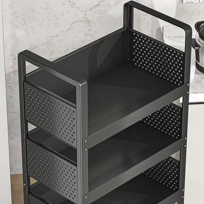 厨房蔬菜置物架落地多层小推车加厚菜篮J子收纳储物货架加粗特厚