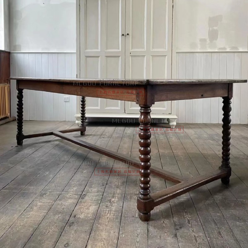 中古餐桌新中式餐桌椅现代中国风大小户型家用吃饭W桌子橡木餐台
