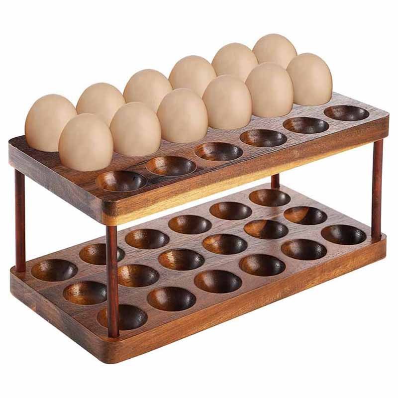相思木鸡蛋保鲜盒鸡蛋托4格6格12K格双层厨房鸡蛋置物架