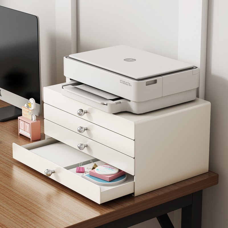 抽屉式收纳柜办公室lA4文件储物柜家用桌下多层台面储物柜置物架