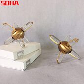 创意水晶刺球金属摆件 饰摆件 家居客厅书房装 欧式 现样板房软装