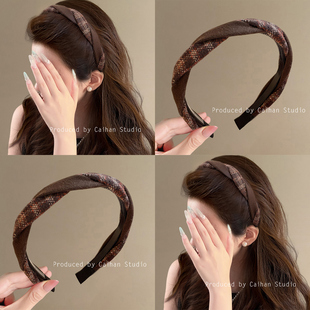 日常外戴头箍洗脸发卡 高级感洋气时尚 细边高颅顶发箍女款 2025新款