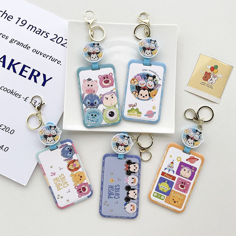 TSUM创意学生卡套Q版卡通公y交地铁卡羊城通可伸缩书包挂饰保护套