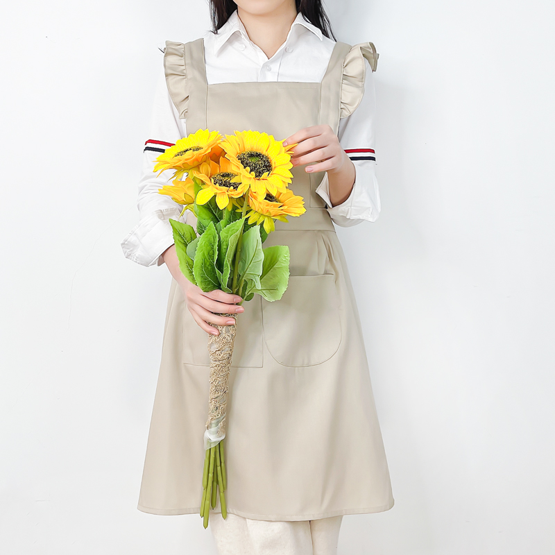 美甲店美容师围裙定制logo印字日式工作服J女2022新款网红漂亮洋