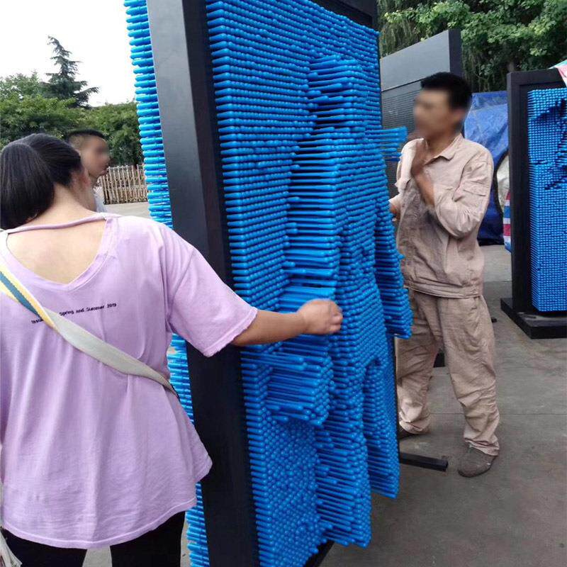 大型商业游戏设备三维针雕创意人体画幕百变立体打印手印拍乐现货