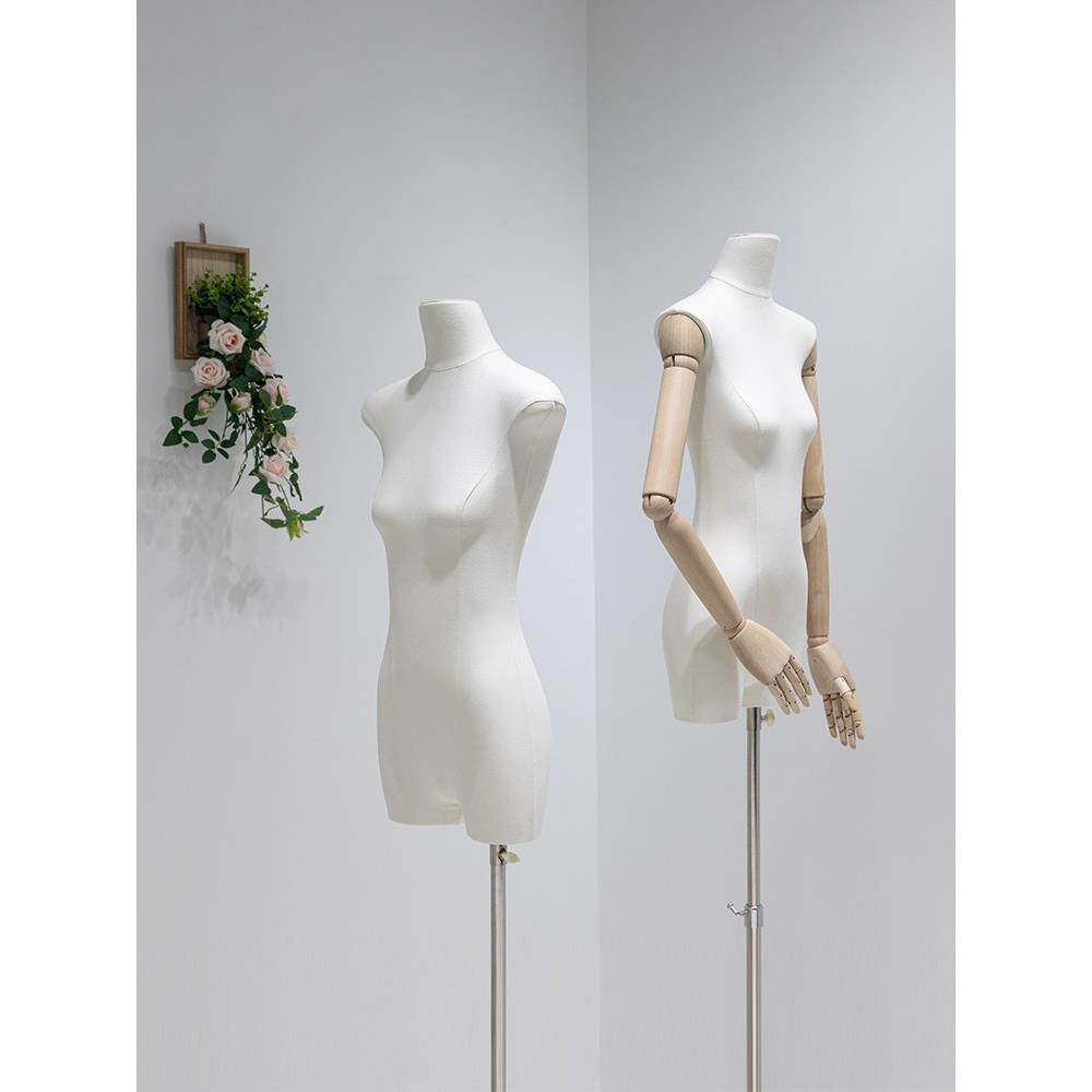 服装店扁身模特道具女半身假人偶扁平胸女装橱窗专用展示衣架人台