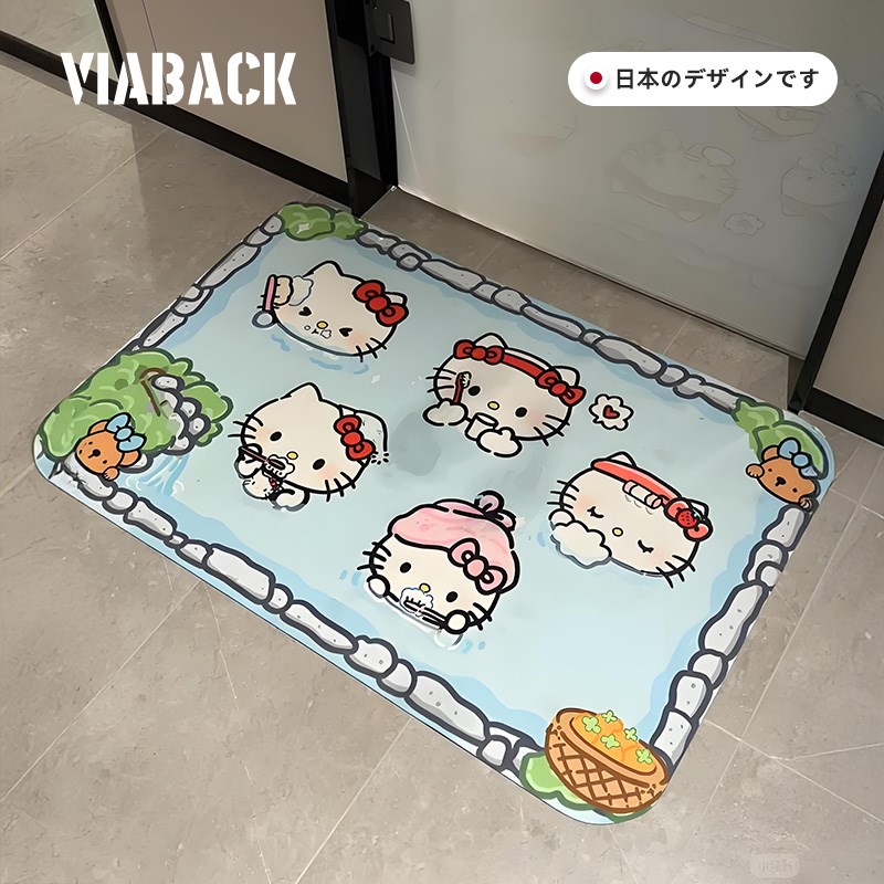 谁能拒绝拥有一块kkt地垫!日式浴室防滑垫化妆室矽藻泥吸水速干