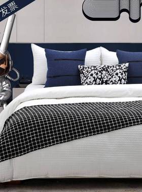 样板间男孩儿童房床品多件套绿色系轻奢简约别墅摆场软装设计