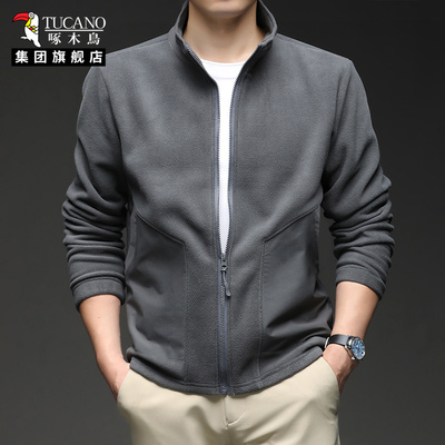 啄木鸟夹克男士2025年冬季新款宽松立领上衣服潮流休闲外套男装