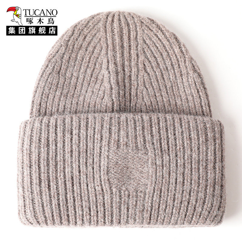 啄木鸟新款100%纯羊毛针织帽男女同款加厚保暖防寒毛线帽防风帽子,服饰配件/皮带/帽子/围巾,帽子,淘宝优惠券,粉丝福利购,淘宝优惠卷
