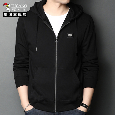 啄木鸟休闲连帽开衫卫衣