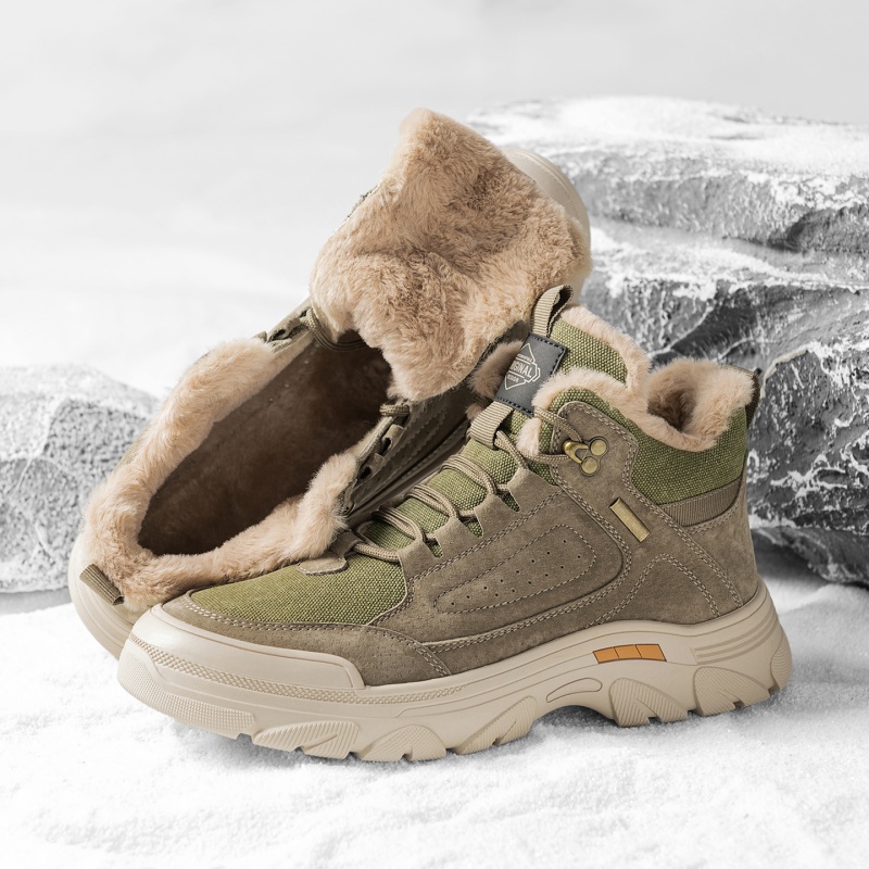 加绒加厚保暖棉鞋防滑雪地靴男款