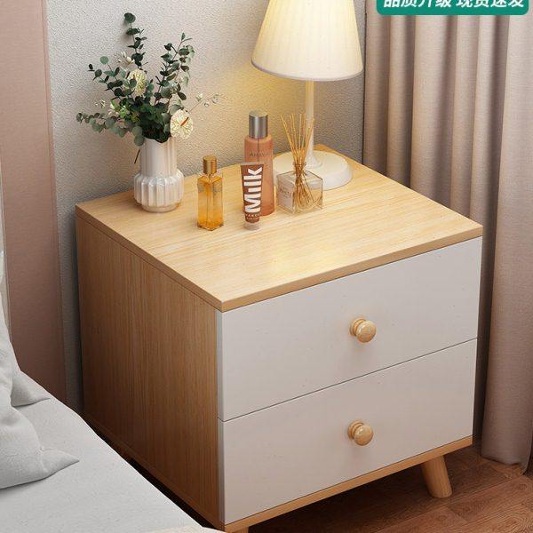 床头柜现代简约卧室实木腿小型小柜子储物柜简易收纳柜床头置物架,住宅家具,床头柜,淘宝优惠券,粉丝福利购,淘宝优惠卷