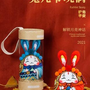 吉兔坊布艺玩偶兔儿爷香包陪伴兔子书包汽车装饰兔爷挂件生日礼物