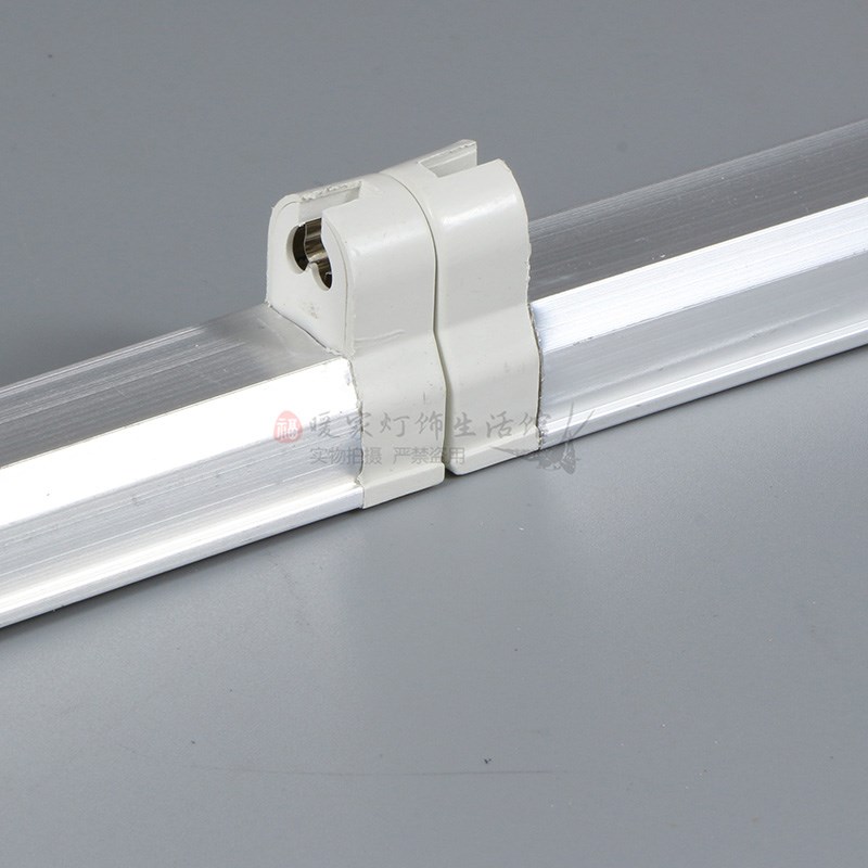 T4灯管支架老式长j条家用t5灯管28w日光灯架12w小镜前灯荧光灯底