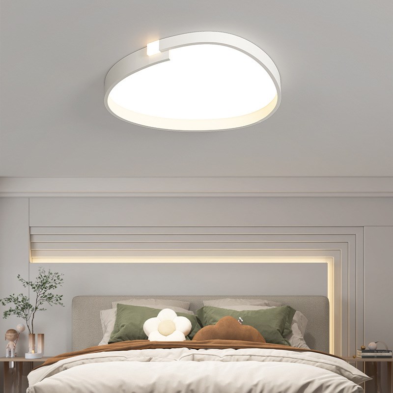 鹅卵石吸顶灯现代简约大气u云朵灯奶油风灯具高级感北欧几何客厅