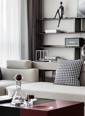 样板间高端轻奢球盖玻璃s酒具香槟色售楼处会客厅吧台酒杯软装饰