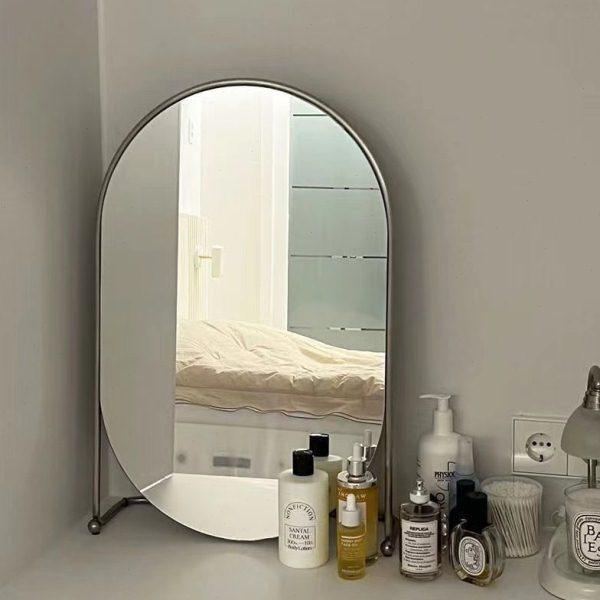 梳妆台化妆镜家用卧室桌面台面梳妆镜宿舍网红美妆镜轻奢圆形镜,家庭/个人清洁工具,柜镜/梳妆镜,淘宝优惠券,粉丝福利购,淘宝优惠卷