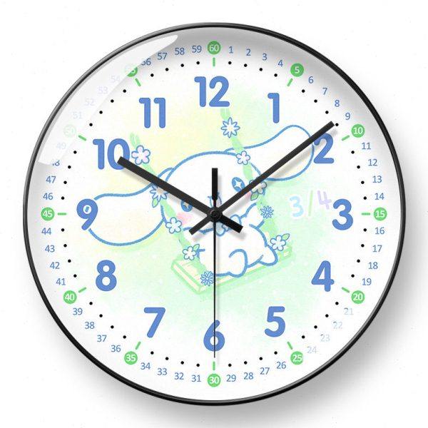 玉桂狗可爱卡通小清新钟表挂墙挂钟石英钟表自动对时钟电波钟静音,家居饰品,挂钟,淘宝优惠券,粉丝福利购,淘宝优惠卷