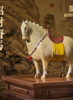 新铜时代《唐马》全铜马家居空间装饰工艺品的动物新中Z式客厅摆