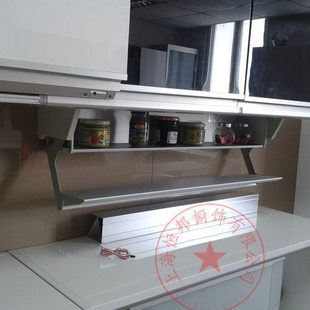 日式升降拉篮吊柜备餐架下拉式橱柜厨房铝合金置物架600和900宽度