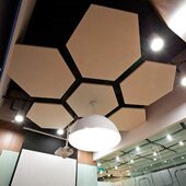 定制各种造型玻纤悬架吸音矿棉天花板 异型吊顶多边型任意形状