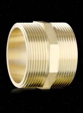 2寸x2寸全铜双外丝直接DN50外牙对丝螺纹水管铜接头配件管件