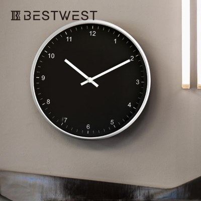 Best west 创意北欧简约客厅卧室金属黑色挂钟时钟表软装饰品壁钟,饰品/流行首饰/时尚饰品新,摆件,淘宝优惠券,粉丝福利购,淘宝优惠卷