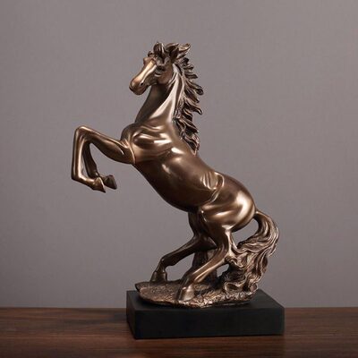 冷铸铜马到成功公室摆件创意仿铜骏马电视柜酒柜装饰品工艺摆设