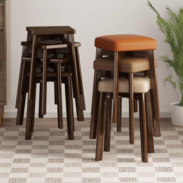 凳子家用小板凳现代简约餐桌椅子网红圆凳可叠放餐椅实木方凳矮凳,住宅家具,矮凳,淘宝优惠券,粉丝福利购,淘宝优惠卷