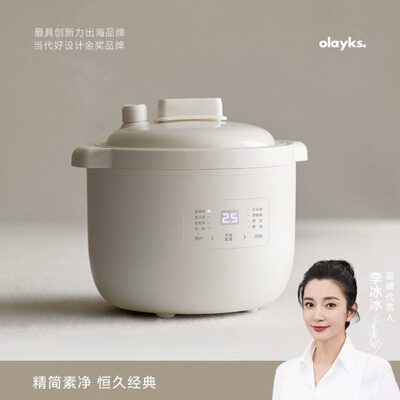 olayks立时微压电炖盅2.5升家用电炖锅煲汤全自动炖汤锅煮粥神器