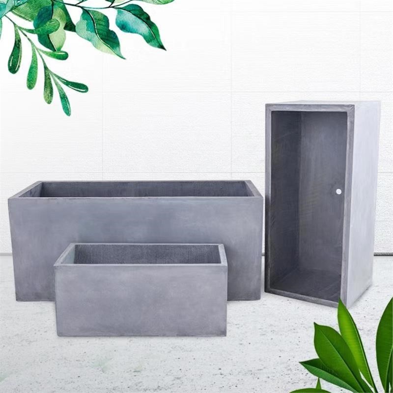 北欧马槽水泥花盆花槽长方形户外大号盆景盆落U地盆阳台种菜盆