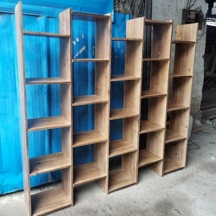 书架落地置物架客厅展示架实木组合格子收纳架简约家用书Z柜M058