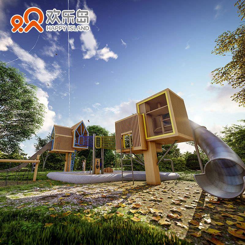 小区游乐设备厂家房地产大型社区儿童组合滑梯游乐场规划设计