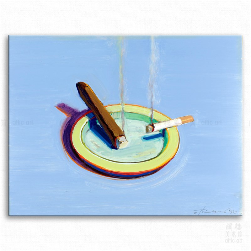 雪 茄3 Wayne Thiebaud 第伯F 波普艺术装饰画客厅书房酒吧咖啡馆图片