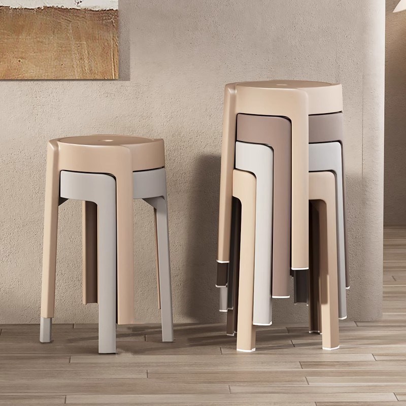 承重800斤塑料凳子加厚家用特厚可叠放摞叠久坐S舒服椅子高圆板凳