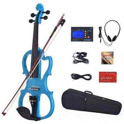 VE-201 Full Size 4/4 Solid Wood Silent Electric Violin Fiddl