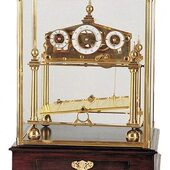 古典欧式 机械20秒镀金滚球钟