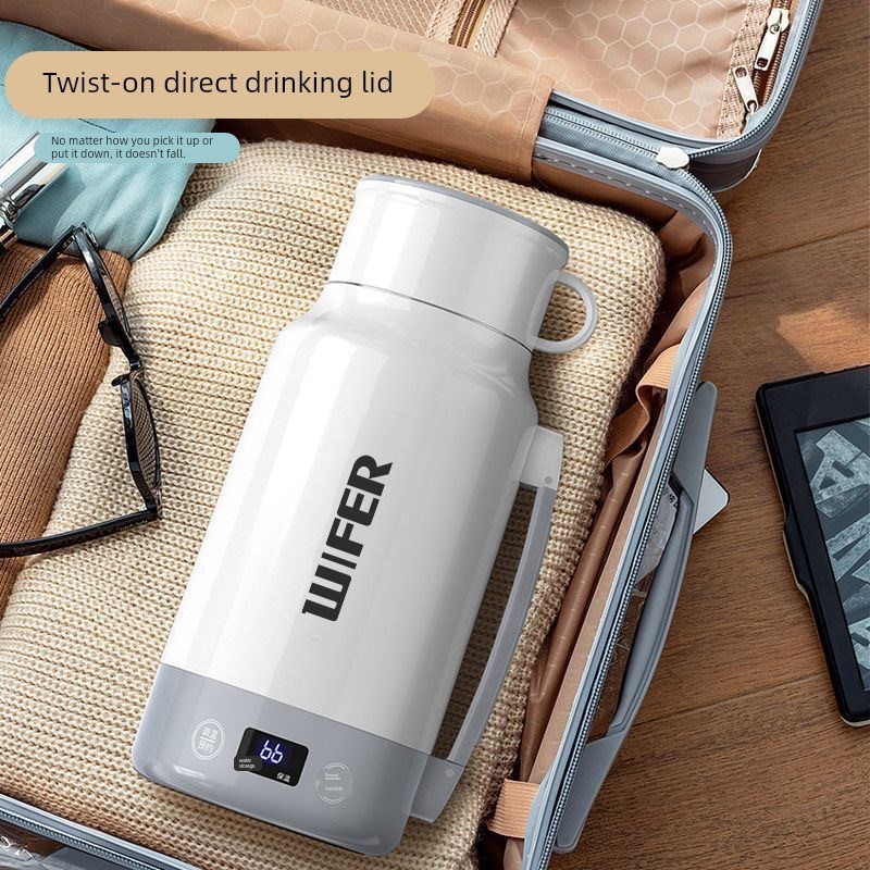 便携式烧水壶1L大容量保温一体家用电热水杯旅行S电热水壶智能恒