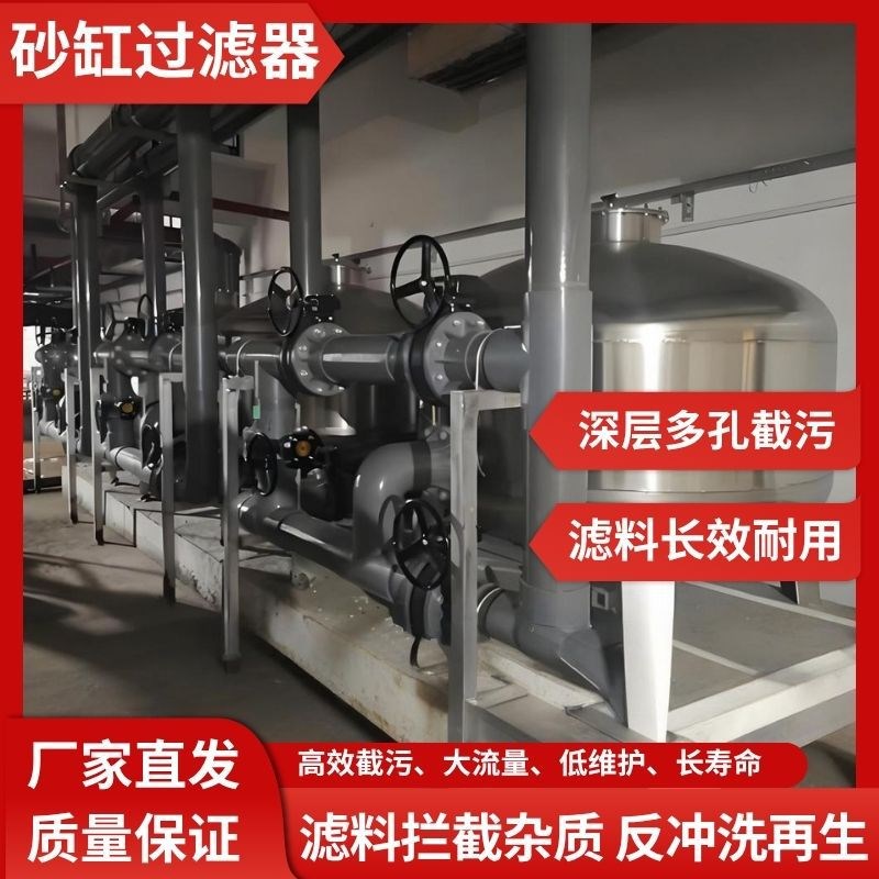 泳池大型不锈钢沙缸侧出过滤器石英沙过I滤循环温泉水处理砂缸设