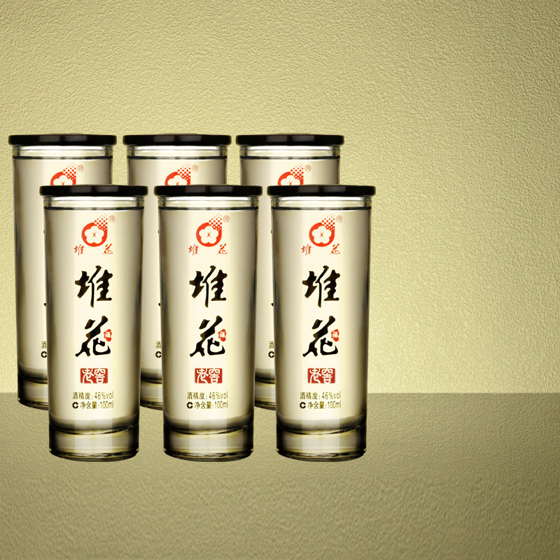 官方二两杯 江西堆花酒老窖口杯46度浓香型白酒纯粮食酒杯装100m