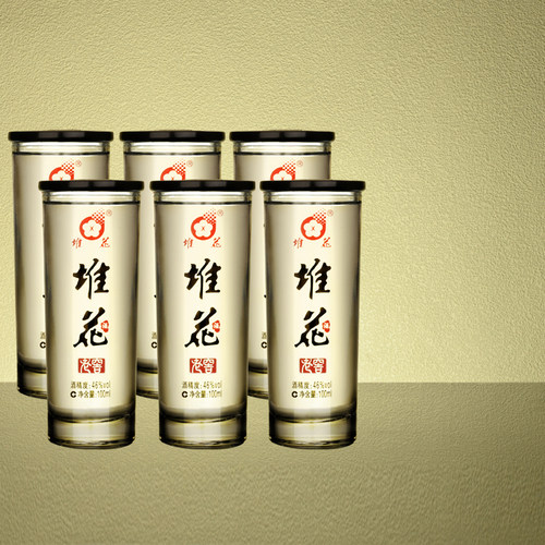 堆花老窖口杯浓香白酒46度100ml