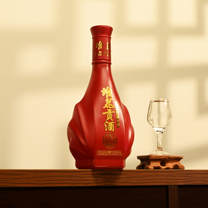 官方旗舰店江西堆花36柔和6浓酱兼香型白酒纯粮食酒礼盒装460ml