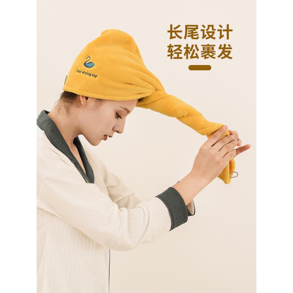 J6DA干发帽女吸水速干加厚包头毛巾擦头发头巾洗澡浴帽干发巾
