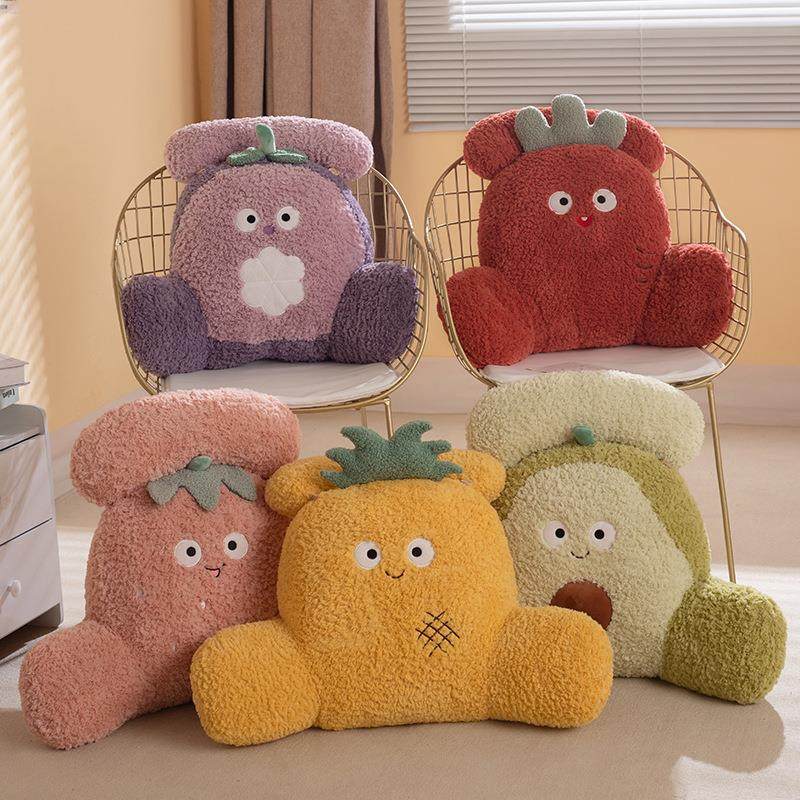 新款创意琉璃水果腰靠草莓菠萝牛油果家居办公护腰靠垫沙发靠,居家布艺,抱枕被,淘宝优惠券,粉丝福利购,淘宝优惠卷
