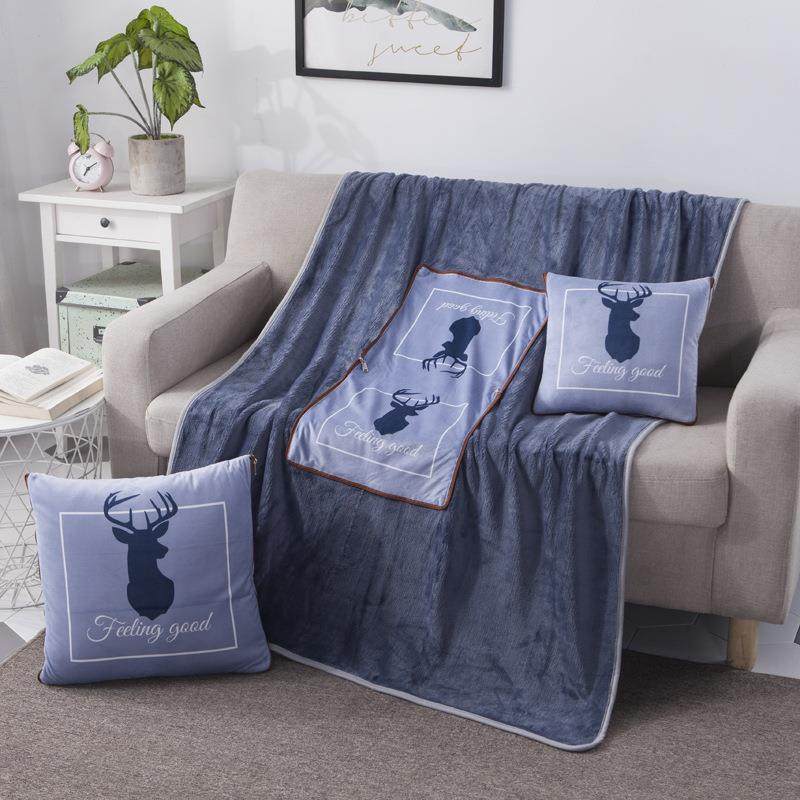 卡通法莱绒折叠抱枕毯子两用 加厚珊瑚绒多功能办公室靠垫抱枕被,居家布艺,抱枕被,淘宝优惠券,粉丝福利购,淘宝优惠卷