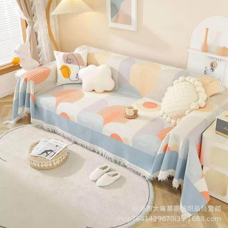 夏季透气新款沙发罩套防灰沙发垫客厅沙发巾盖布单人贵妃位沙发布