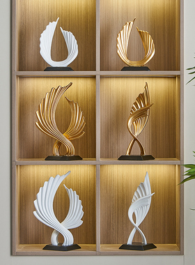 抽象艺术摆件风生水起轻奢高档客厅玄关电视M柜酒柜书柜家居装饰