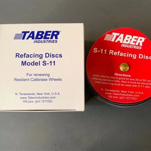 美国原装进口S-11 TABER预磨砂纸泰伯砂轮弹性轮修正砂纸磨耗试验